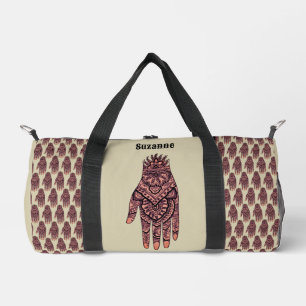 Sac De Sport Design d'art de tatouage à main rose Mehndi person