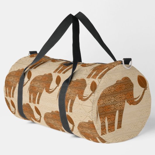 Sac De Sport Design d'art tribal des éléphants (Coin gauche)