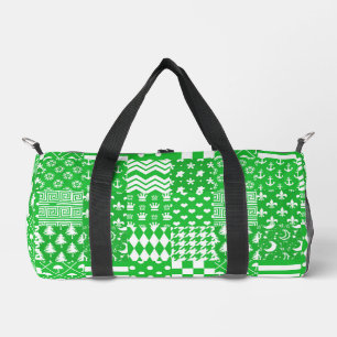 Sac De Sport Design de maquette Motif mixte blanc vert