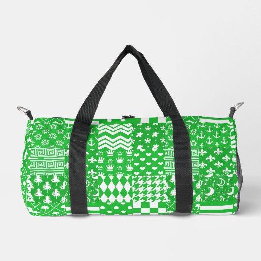 Sac De Sport Design de maquette Motif mixte blanc vert (Recto)