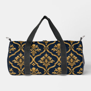 Sac De Sport Design de motif vintage élégant en or et damas mar