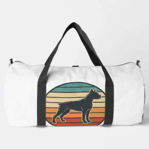Sac De Sport Dessin vectoriel de gravure de chien Boxer vintage