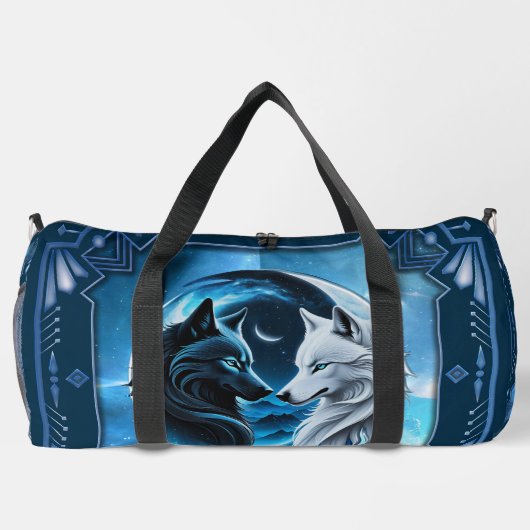 Sac De Sport Deux têtes de loup majestueuses (Verso)