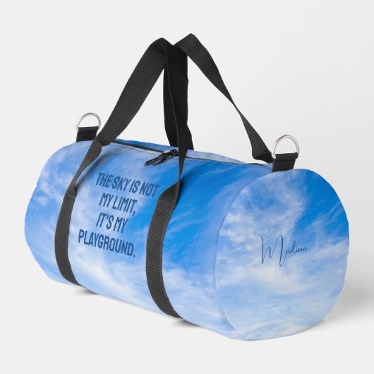 Sac De Sport Devis Sky de nom personnalisé (Coin gauche)