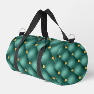 Sac De Sport Diamant d'or Turquoise Tufté