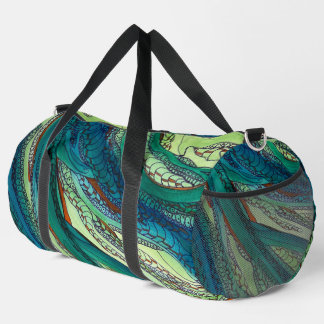 Sac De Sport Doodle art blues et greens