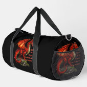 Sac De Sport Dragon vert rouge, l'esprit peut résider en tout (Coin droit)