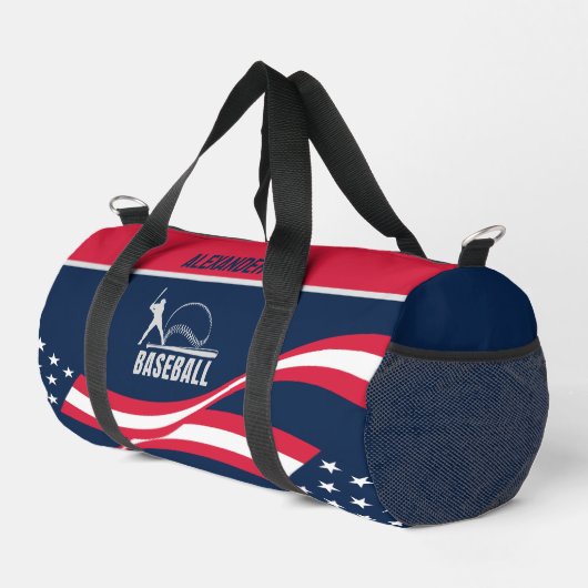 Sac De Sport Drapeau Américain, Joueuse De Baseball, Cadeau Ann (Coin droit)