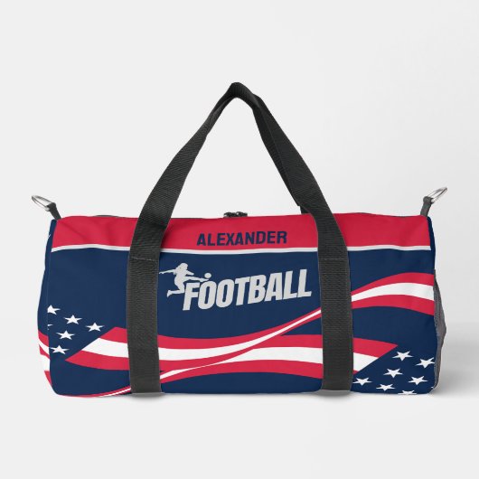 Sac De Sport Drapeau américain, Joueuse de football, Cadeau d'a (Recto)