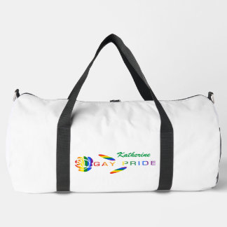 Sac De Sport Drapeau arc-en-ciel Rose Fierté Gay Nom personnali