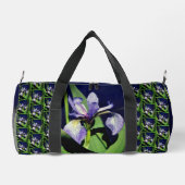 Sac De Sport Drapeau bleu unique Iris Fleur Nature Personnalisé (Verso)
