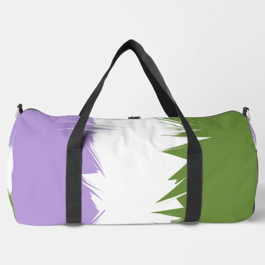 Sac De Sport Drapeau de fierté Genderqueer abstrait zigzag épic (Recto)