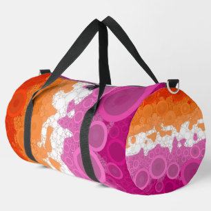 Sac De Sport Drapeau de fierté lesbienne abstrait groovy bohème