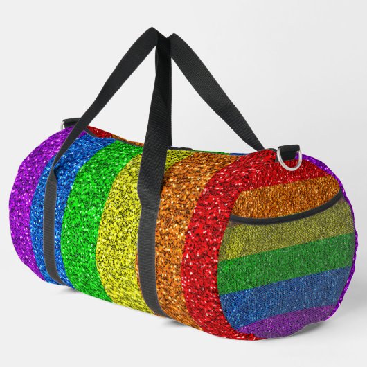Sac De Sport Drapeau LGBT vibrante parties scintillant arc-en-c (Coin droit)