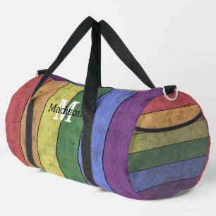 Sac De Sport Drapeau LGBT vintage fier monogramme arc-en-ciel e