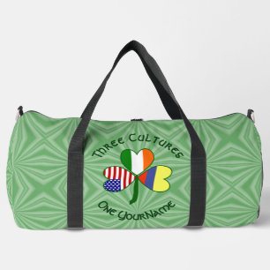 Sac De Sport Drapeaux Colombien Irlandais USA Trèfle Personnali