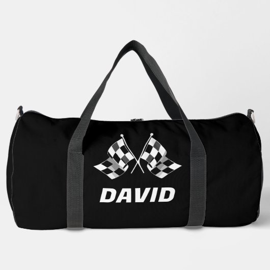 Sac De Sport Drapeaux de course avec nom (Recto)