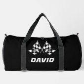 Sac De Sport Drapeaux de course avec nom (Verso)