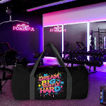 Sac De Sport Dream Big Hustle Hard Gym Gear<br><div class="desc">Use this Dream Big Hustle Hard duffle bag for your gym gear with it's great motivational message.</div>