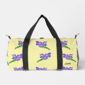 Sac De Sport Duffel Bag  : Iris Flowers (Recto)