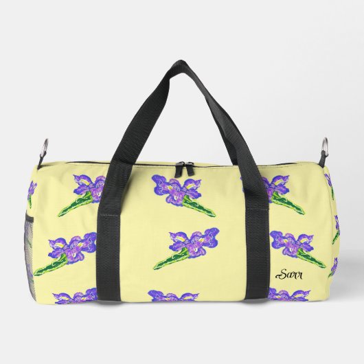 Sac De Sport Duffel Bag : Iris Flowers (Verso)