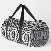 Sac De Sport Duffel Sac, Floral thème blanc & noir design (Coin droit)