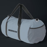 Sac De Sport Dusty Blue Solid Color Nom personnalisé<br><div class="desc">Couleur uni bleu foncé Couleur moderne.</div>