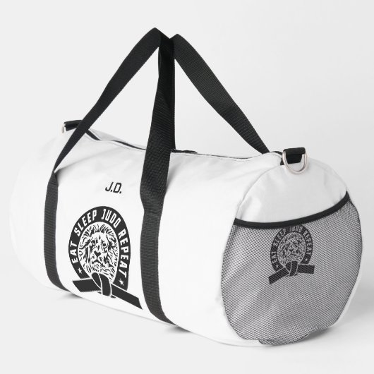 Sac De Sport Eat Sleep Judo Répéter "Personnalisable" Gi (Coin droit)