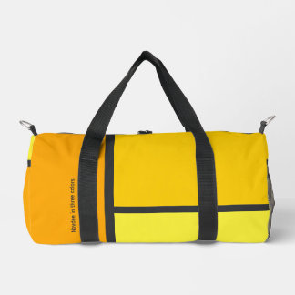 Sac De Sport Échelle jaune orange et votre texte, tricolore