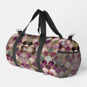 Sac De Sport Échelles mignonnes en or rose violet