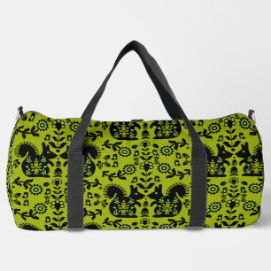 Sac De Sport Écureuil Nordic Scandinave Folk Art