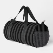 Sac De Sport Elagnat Black & Smoky Black Vertical Stripes (Coin droit)