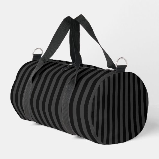 Sac De Sport Elagnat Black & Smoky Black Vertical Stripes (Coin gauche)