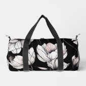 Sac De Sport Elegant Anemone Floral Black (Recto)