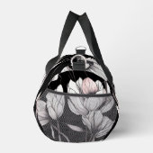 Sac De Sport Elegant Anemone Floral Black (Droite)