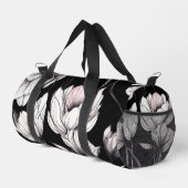 Sac De Sport Elegant Anemone Floral Black (Coin droit)