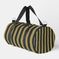 Elégant Gold & Navy Blue Vertical Stripes