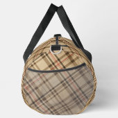 Sac De Sport Élégant monogramme motif en plaid beige (Droite)