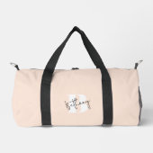 Sac De Sport Élégant Monogramme rose pâle moderne (Recto)