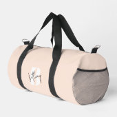 Sac De Sport Élégant Monogramme rose pâle moderne (Coin droit)