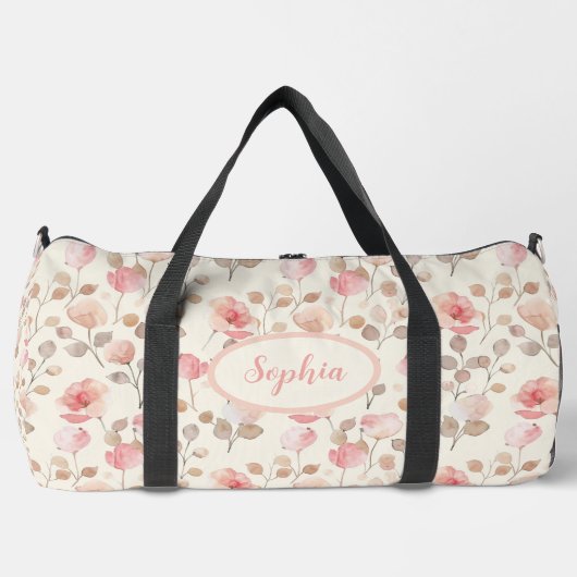 Sac De Sport Élégant Motif à fleurs roses (Recto)