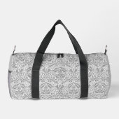 Sac De Sport Élégant motif floral gris (Verso)