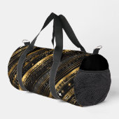 Sac De Sport Élégant Noir Et Or Horizontal Divisé (Coin droit)