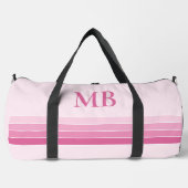 Sac De Sport Élégant rose Retro Stripes Monogramme (Recto)