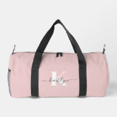 Sac De Sport Élégant violet rose gris script Monogramme (Verso)