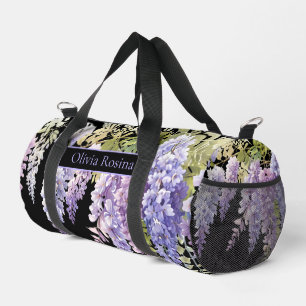 Sac De Sport Elégante glycine d'aquarelle violette florale