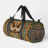 Sac De Sport Élégante végétation forestière de hibou rétro (Coin droit)