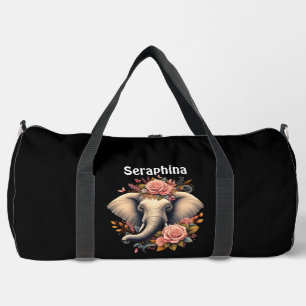 Sac De Sport Eléphant coloré aux motifs floraux