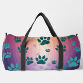 Sac De Sport Empreinte de patte à dégradé de sarcelle  (Recto)