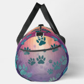 Sac De Sport Empreinte de patte à dégradé de sarcelle  (Droite)